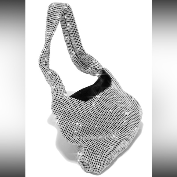 NWT Kiari Silver Embellished Tote - Picture 6 of 8